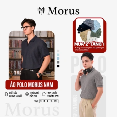 Áo polo nam Morus M3 cổ V co giãn 2 chiều, thoáng mát - Giá chỉ 449.000₫
