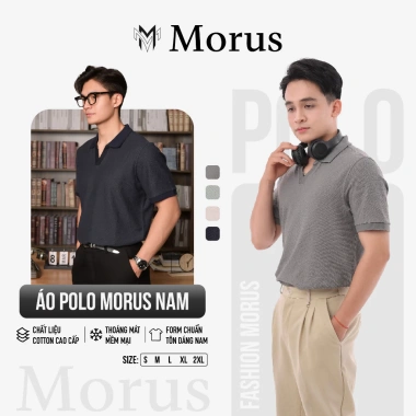 Áo polo nam Morus M3 cổ V co giãn 2 chiều, thoáng mát - Giá chỉ 449.000₫ 2 Áo polo nam Morus M3 cổ V co giãn 2 chiều, thoáng mát - Giá chỉ 449.000₫ 2