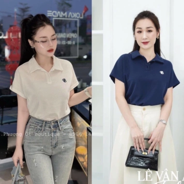 Áo Polo Nữ Cộc Tay Cánh Dơi Thêu Chữ TB Nổi Trước Ngực Tôn Dáng Poly T28 103.000₫ 6