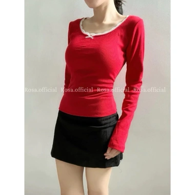 Áo pom dài phối ren cổ U, size lớn, giá 83.300₫, tặng dây chuyền khi mua 2
