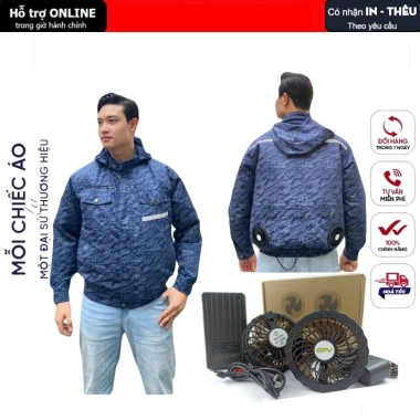Áo Quạt Điều Hoà Tím Than (AQ02) Chính Hãng - Mát Lạnh Mùa Hè Giá Ưu Đãi 210.000 VND