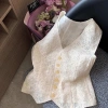 Áo retro siêu thời trang ren rỗng siêu mỏng nhẹ không tay, mùa hè 2.025, thoáng mát, dành cho phụ nữ trẻ, điểm nhấn phong cách, giá ưu đãi 193.917₫
