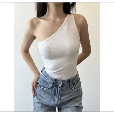 Áo sát nách lệch vai form dài - Giá chỉ 22.000đ, tặng dây chuyền cao cấp khi mua 2 áo 5