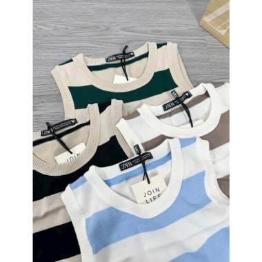 Áo sát nách Zara len dệt kim 2.024, áo ba lỗ thời trang, chỉ 229k 4