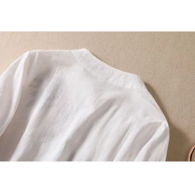 Áo sơ mi cổ đứng phong cách dân tộc Trung Quốc, thêu tay, vải lanh cotton - Giá 648.950₫ 7 Áo sơ mi cổ đứng phong cách dân tộc Trung Quốc, thêu tay, vải lanh cotton - Giá 648.950₫ 7