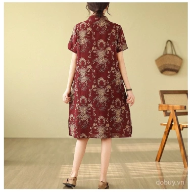Áo sơ mi dài vintage phong cách Trung Hoa mùa hè cho nữ - Giá ưu đãi 362.286 VND