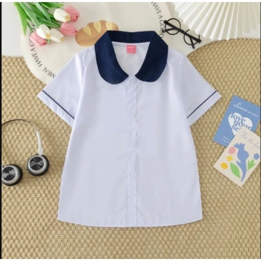 Áo sơ mi học sinh nữ đồng phục cấp 1-2 cổ sen, đồ đi học tiểu học giảm 75.900₫ 5