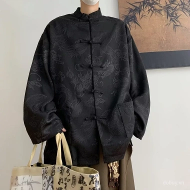 Áo sơ mi jacquard phong cách Trung Quốc tay dài - Xuân hè 2.024, giá chỉ 240.611₫
