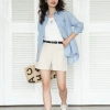 Áo sơ mi kẻ đũi cotton Vintage, thêu logo - giảm giá 160k từ ufo.thebasic 8