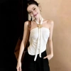 Áo sơ mi không tay voan hoa hồng đỏ, dây cổ kiểu trà phong cách mùa hè - giảm giá 22% chỉ 203.419₫ 7