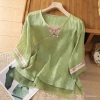 Áo sơ mi mỏng retro Trung Hoa mùa Hè 2.025 - Vải cotton jacquard thoáng mát 3
