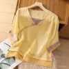 Áo sơ mi mỏng retro Trung Hoa mùa Hè 2.025 - Vải cotton jacquard thoáng mát 4