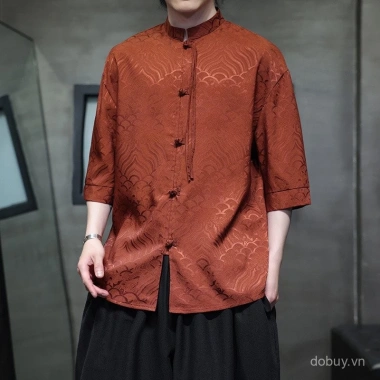 Áo sơ mi nam Silk Lạnh Jacquard phong cách Trung Quốc, cúc ếch, giá 270.365₫ 2 Áo sơ mi nam Silk Lạnh Jacquard phong cách Trung Quốc, cúc ếch, giá 270.365₫ 2