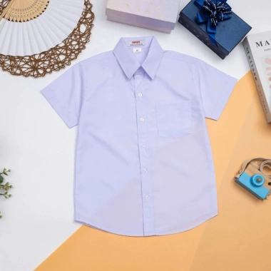 Áo sơ mi nam tay ngắn hàng đẹp cho học sinh cấp 1-3, giảm giá 82.390₫ 2