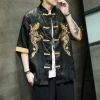 Áo sơ mi nam vintage Trung Hoa, tay ngắn button-up, thoáng khí mùa hè - 481.645 VND 4