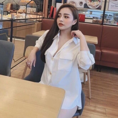 Áo sơ mi nữ form rộng kiểu Hàn viền chỉ nổi - 106.500 VND, giảm từ 130.995 VND 6