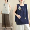 Áo sơ mi nữ mùa hè 2.025 vải lanh cotton thêu tinh tế phong cách Trung Hoa thời thượng - Giá chỉ 247.332₫ 7
