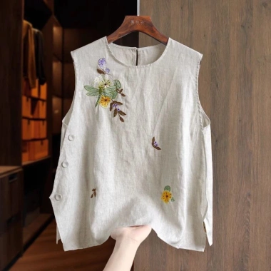 Áo sơ mi nữ mùa hè 2.025 vải lanh cotton thêu tinh tế phong cách Trung Hoa thời thượng - Giá chỉ 247.332₫ 10 Áo sơ mi nữ mùa hè 2.025 vải lanh cotton thêu tinh tế phong cách Trung Hoa thời thượng - Giá chỉ 247.332₫ 10