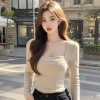 Áo sơ mi nữ Pure Desire 2.024 Slim-Fit cổ vuông dài tay - giảm giá 126.818₫ 7