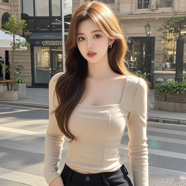 Áo sơ mi nữ Pure Desire 2.024 Slim-Fit cổ vuông dài tay - giảm giá 126.818₫ 7