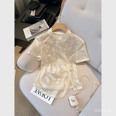 Áo Sơ Mi Nữ Satin Mùa Hè 2.025 Tay Ngắn Vai Đẹp - Giảm giá còn 200k