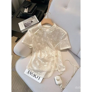 Áo Sơ Mi Nữ Satin Mùa Hè 2.025 Tay Ngắn Vai Đẹp - Giảm giá còn 200k