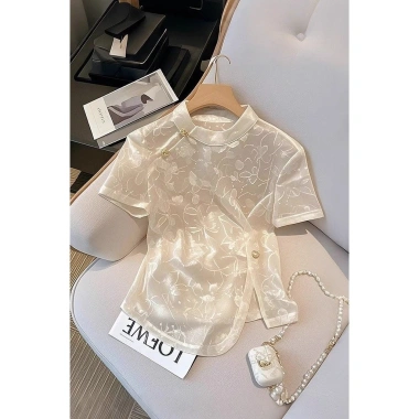 Áo Sơ Mi Nữ Satin Mùa Hè 2.025 Tay Ngắn Vai Đẹp - Giảm giá còn 200k
