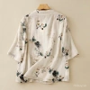 Áo sơ mi nữ Trung Hoa vintage, vải lanh cotton mát mẻ mùa hè - Giá 405.454₫ 2