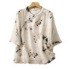 Áo sơ mi nữ Trung Hoa vintage, vải lanh cotton mát mẻ mùa hè - Giá 405.454₫ 8