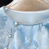 Áo sơ mi satin jacquard thêu phong cách Trung Hoa, cổ tròn tay ngắn mùa hè 2.025 giảm giá 370k 2