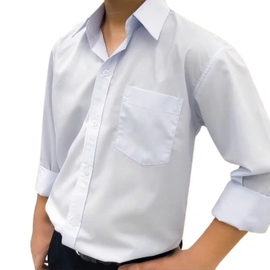 Áo sơ mi trắng đồng phục học sinh nam nữ tay dài, tiểu học trung học, giá 59.000₫ 3