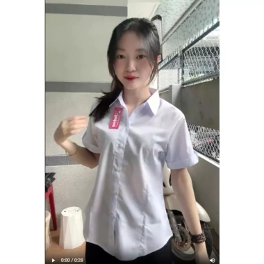 Áo Sơ Mi Trắng Học Sinh Nữ Cấp 2-3 Đồ Đi Học Đồng Phục, Giá Ưu Đãi 90.850₫ 3