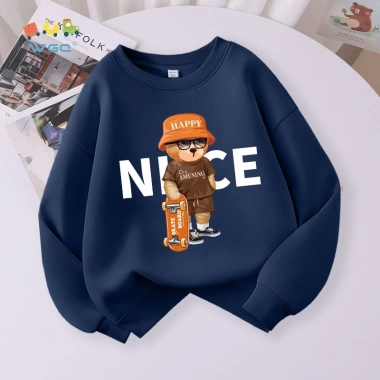 Áo Sweater Bé Trai Vải In Hình Gấu Mềm Mại, Thoáng Khí, Thấm Mồ Hôi - Giá Ưu Đãi 216k 9