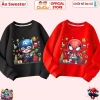 Áo Sweater Dài Tay Bé Trai Người Nhện CIUCIU KID Đi Học - Nỉ Vải Da Cá Ấm, Giá 160k 2