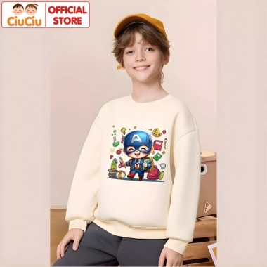 Áo Sweater Dài Tay Bé Trai Người Nhện CIUCIU KID Đi Học - Nỉ Vải Da Cá Ấm, Giá 160k 9