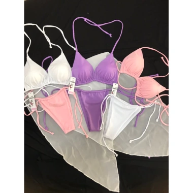 Áo Tắm Bikini 2 Mảnh Dây Nhiều Màu Tam Giác Siêu Đẹp - Giảm 26% còn 109650đ 9