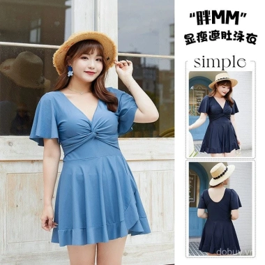 Áo tắm Skirted V cổ cho phụ nữ curvy, quần short tummy control, mùa xuân 2.025 209.080₫