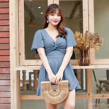 Áo tắm Skirted V cổ cho phụ nữ curvy, quần short tummy control, mùa xuân 2.025 209.080₫