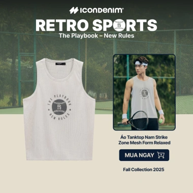 Áo Tanktop Nam ICONDENIM Strike Zone Mesh Form Relaxed TTID43 Giá chỉ 169k
