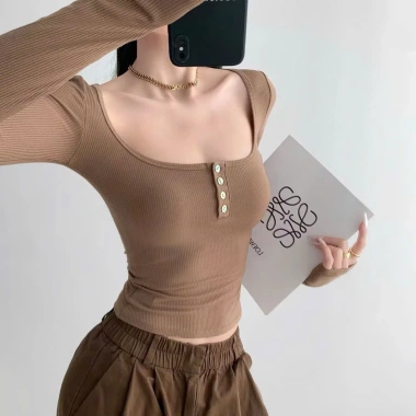 Áo tay dài cổ U, nút thờii, phong cách bigsize, vải tăm lụa Quảng Châu cao cấp - 94.860₫ 8