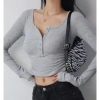 Áo tay dài phối nút nhún eo, hách eo V1, size 38-73kg - Giá chỉ 165.000₫