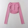 Áo tay dài phối nút nhún eo, hách eo V1, size 38-73kg - Giá chỉ 165.000₫ 2