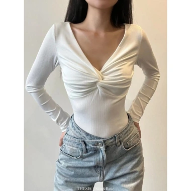 Áo tay dài xoắn ngực thời trang Big Size, mua 2 tặng dây chuyền cao cấp - Giá chỉ 78.999₫
