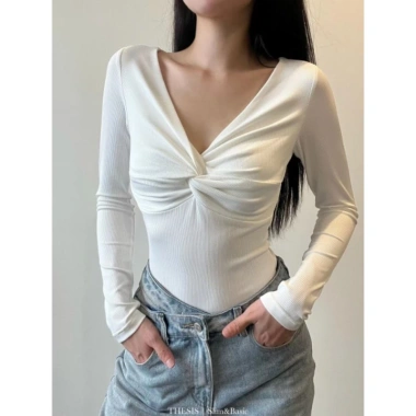 Áo tay dài xoắn ngực thời trang Big Size, mua 2 tặng dây chuyền cao cấp - Giá chỉ 78.999₫