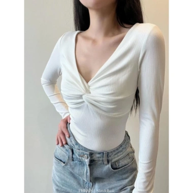 Áo tay dài xoắn ngực thời trang Big Size, mua 2 tặng dây chuyền cao cấp - Giá chỉ 78.999₫