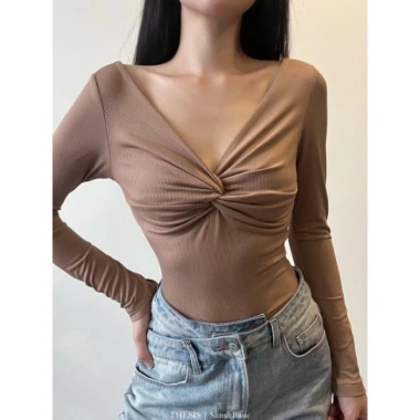 Áo tay dài xoắn ngực thời trang Big Size, mua 2 tặng dây chuyền cao cấp - Giá chỉ 78.999₫