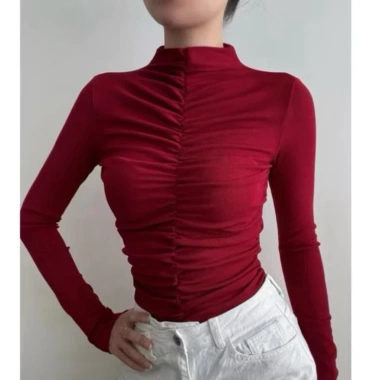 Áo TD cổ leo cao cấp vải xịn bigsize - Giảm còn 99k, tặng dây chuyền sang trọng 6