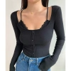 Áo TD10 phối yếm ren, nút đẹp sang trọng và size lớn 38-75kg, giá ưu đãi 95.700đ 3