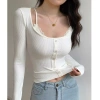 Áo TD10 phối yếm ren, nút đẹp sang trọng và size lớn 38-75kg, giá ưu đãi 95.700đ 7