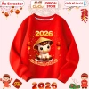Áo Tết Bé Bính Ngọ 2.026 CIUCIU KID - Áo Nỉ Sweater Ấm Giữ Nhiệt Cho Bé Trai & Gái, 160k